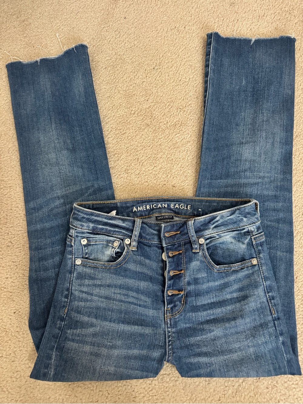 American Eagle Outfitters Women's Medium Blue High-Rise Skinny Jeans